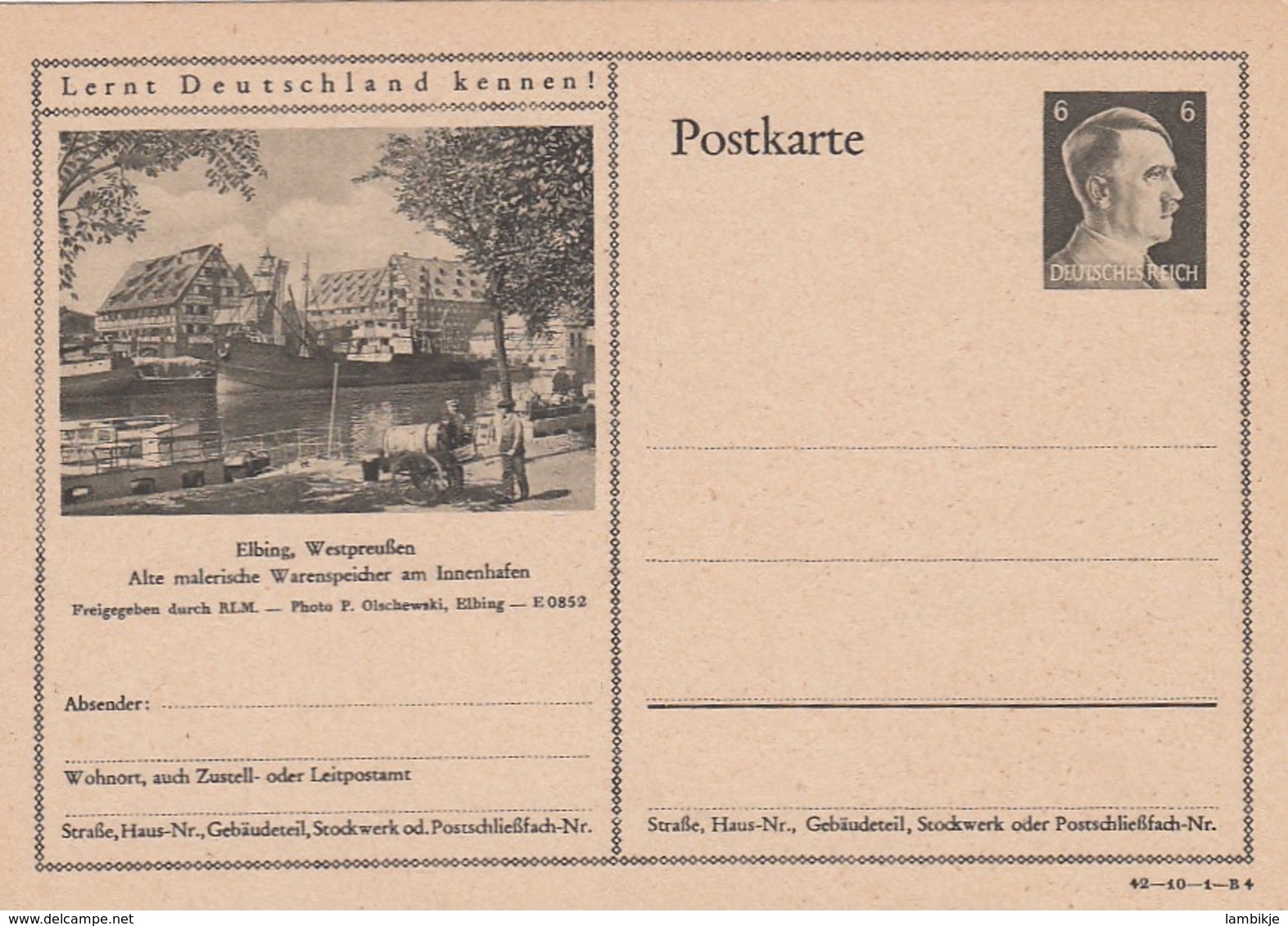 Deutsches Reich Postkarte P305 1941 - Ungebraucht