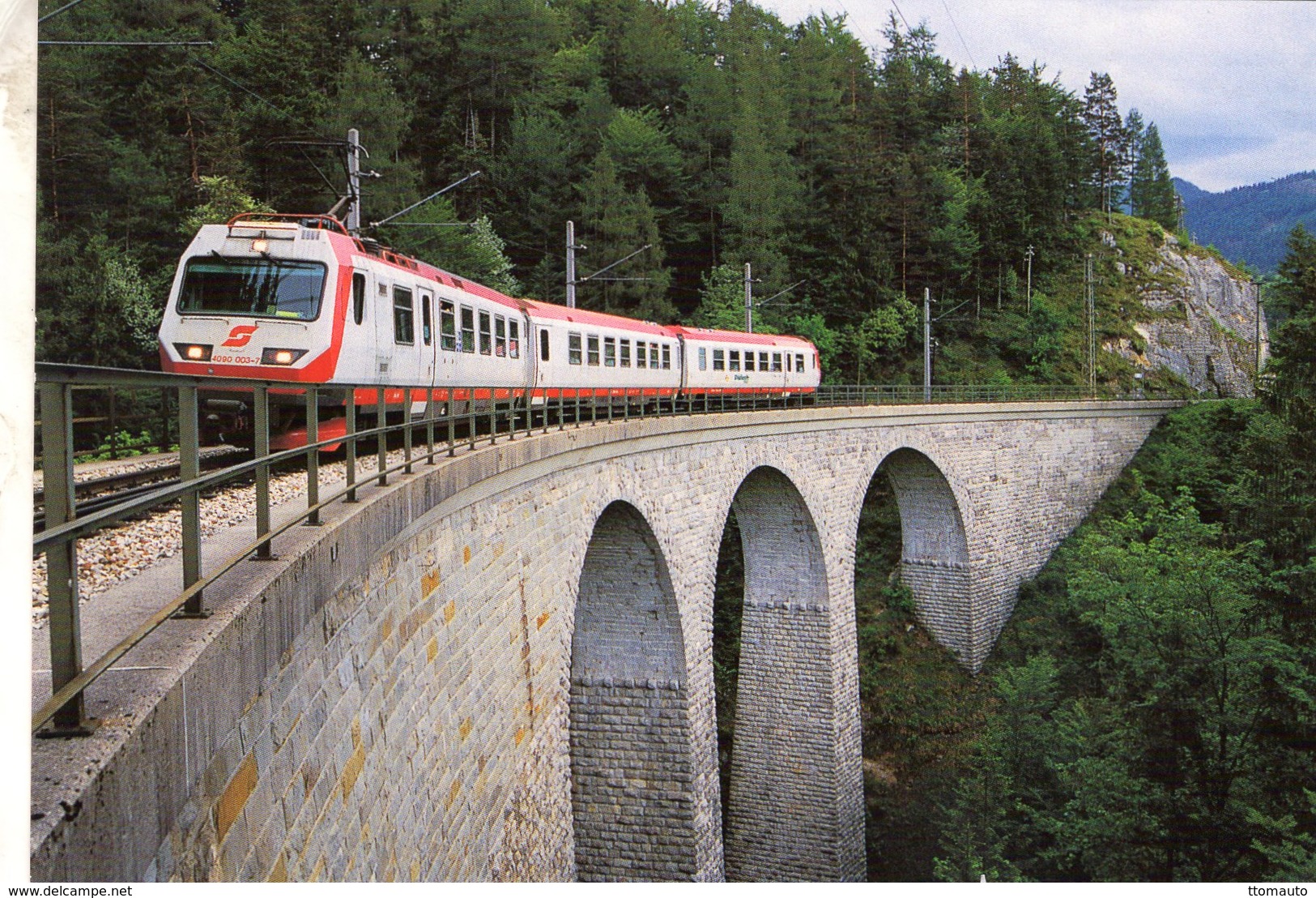 Narrow-gauge Electric Railcar No.4090 002-9 Of Mariazell Railway In 2007  -  CPM - Trains