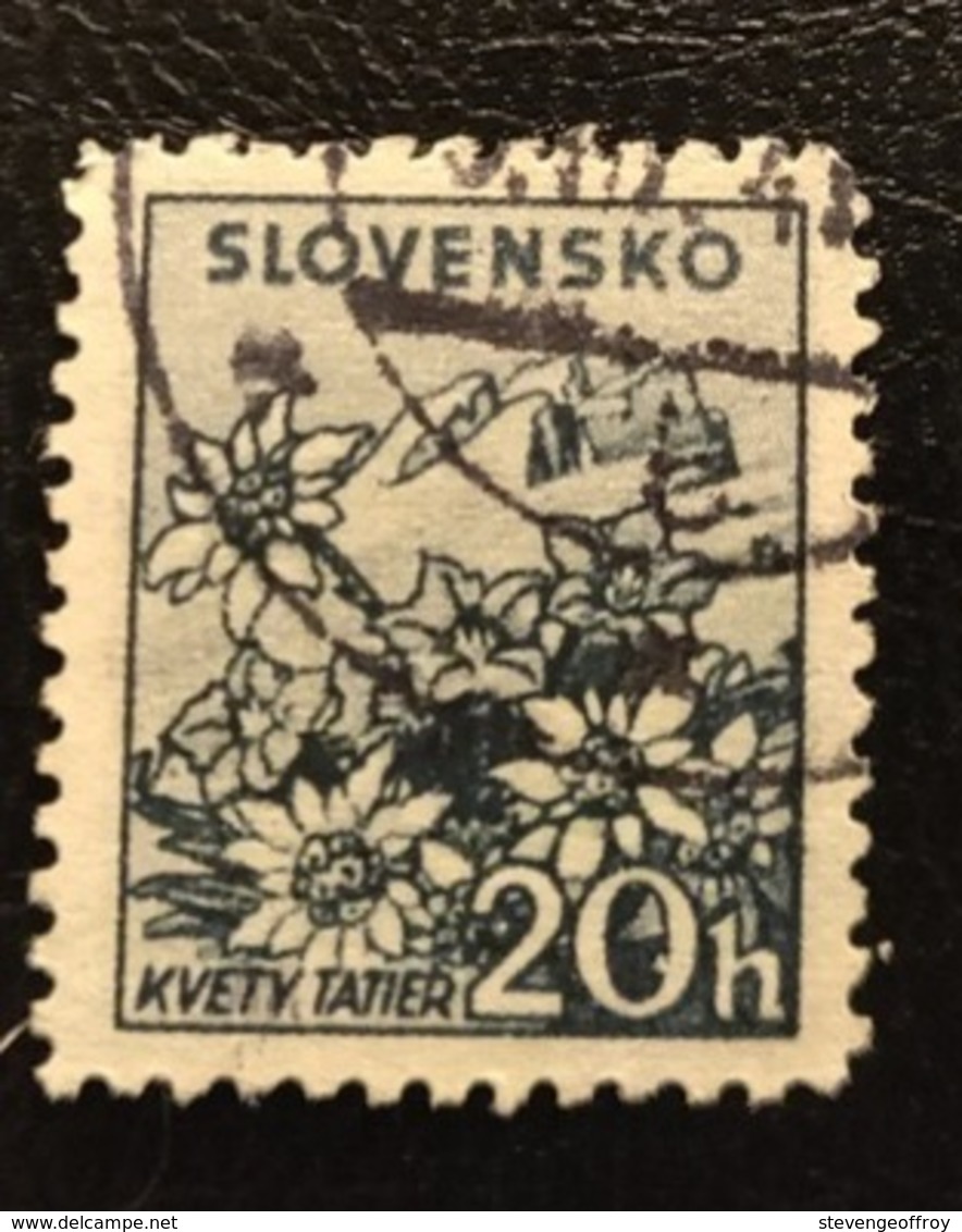 Slovaquie 1944 SK 113 Kvety Tatier  Fleurs | Montagnes | Paysages | Plantes Flore - Oblitérés