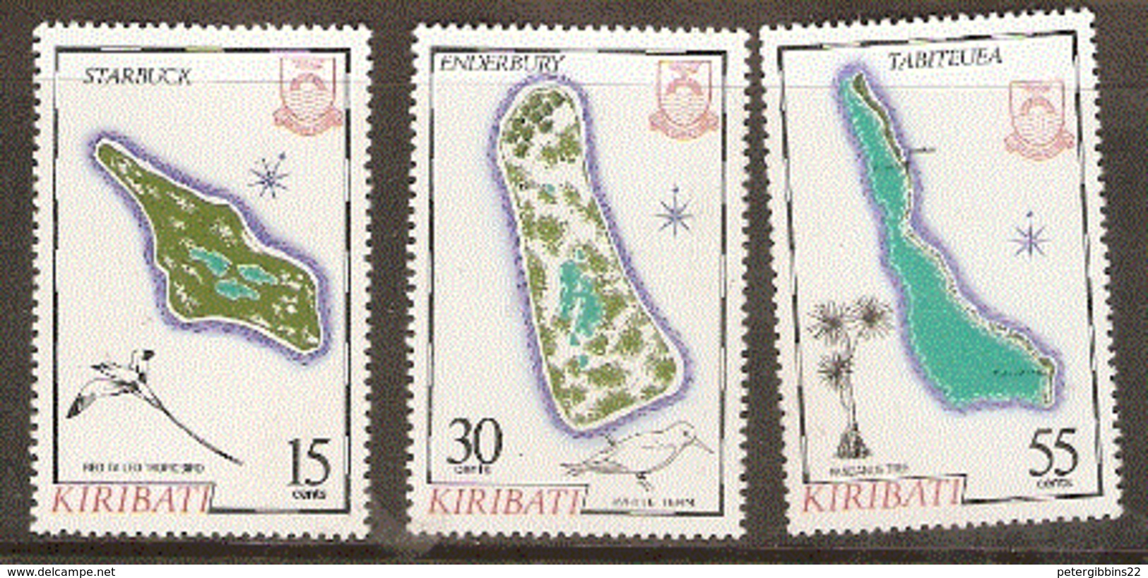 Kiribati  1987  SG  215-7  Maps   Unmounted Mint - Kiribati