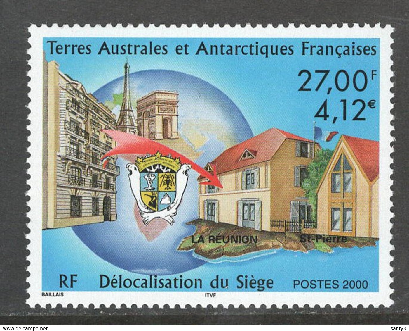 T.A.A.F. Yv 286  Jaar 2000, Postfris Zonder Plakker (MNH) - Unused Stamps