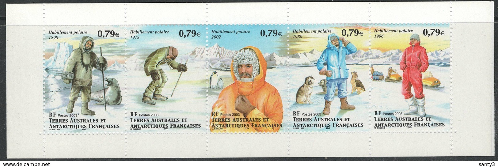 T.A.A.F. Yv  C352  Jaar 2003, Samenhangend,  Postfris Zonder Plakker (MNH - Carnets