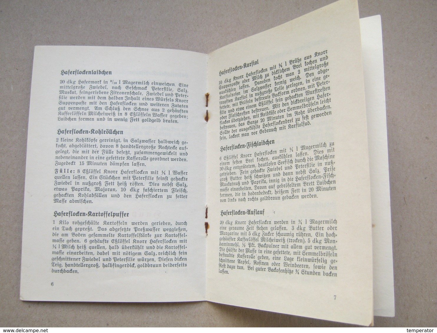 Kochen Und Backen, Knorr Nahrungsmittel - Old Recipes In German ( 12 Pages ) - Comidas & Bebidas