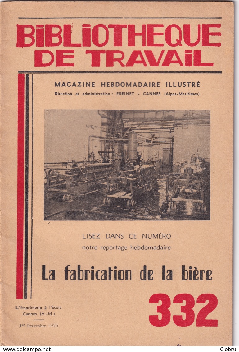 Bibliothèque De Travail, N° 332, Fabrication De La Bière 1955 - 6-12 Anni