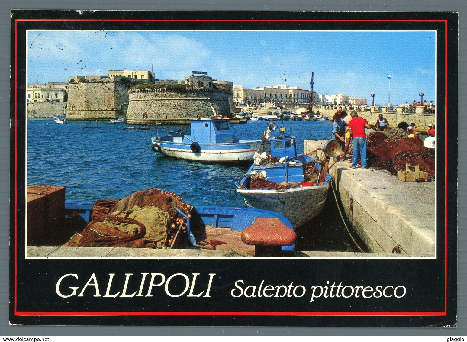 °°° Cartolina - Salento Pittoresco Gallipoli Castelli E Ponte Seicentesco Viaggiata °°° - Lecce