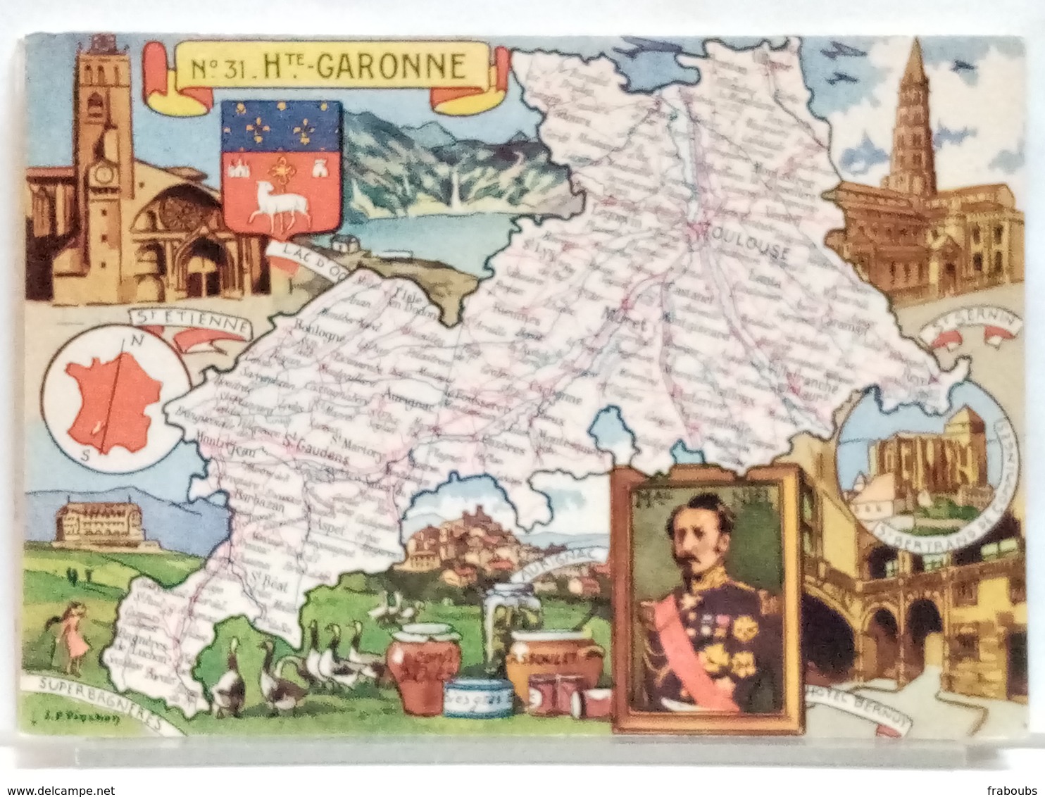 CARTE GEOGRAPHIQUE PINCHON N° 31 - HAUTE GARONNE - BLONDEL LA ROUGERY 1945 - Other & Unclassified