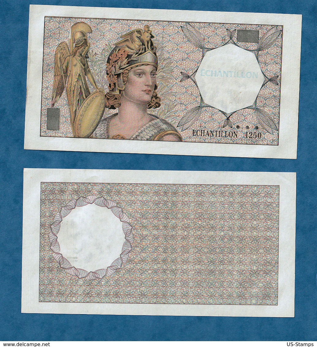 DIS-03-F-02 - ATHENA À GAUCHE - FORMAT 100 FRANCS DELACROIX - ETAT : SPL / TTB+  Bleu Clair - Fiktive & Specimen