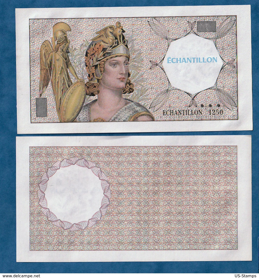 DIS-03-F-02 - ATHENA À GAUCHE - FORMAT 100 FRANCS DELACROIX - ETAT : SPL / TTB+  Bleu - Ficción & Especímenes