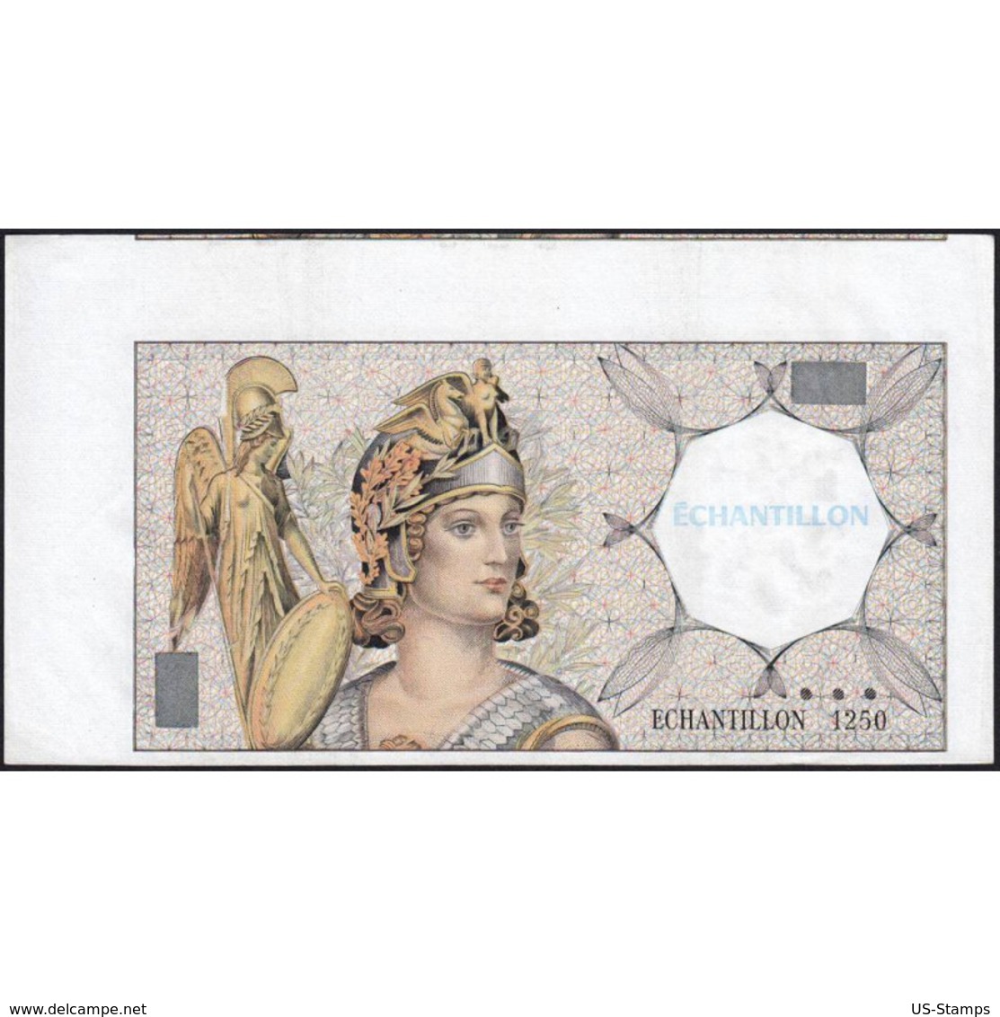 DIS-03-F-03 VARIÉTÉ 2 - ATHENA À GAUCHE - FORMAT 200 FRANCS MONTESQUIEU - ETAT : TTB  Bleu - Fiktive & Specimen