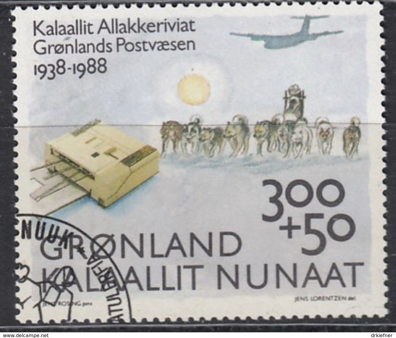 GRÖNLAND  185, Gestempelt, 50 Jahre Grönländische Post, 1988 - Usati