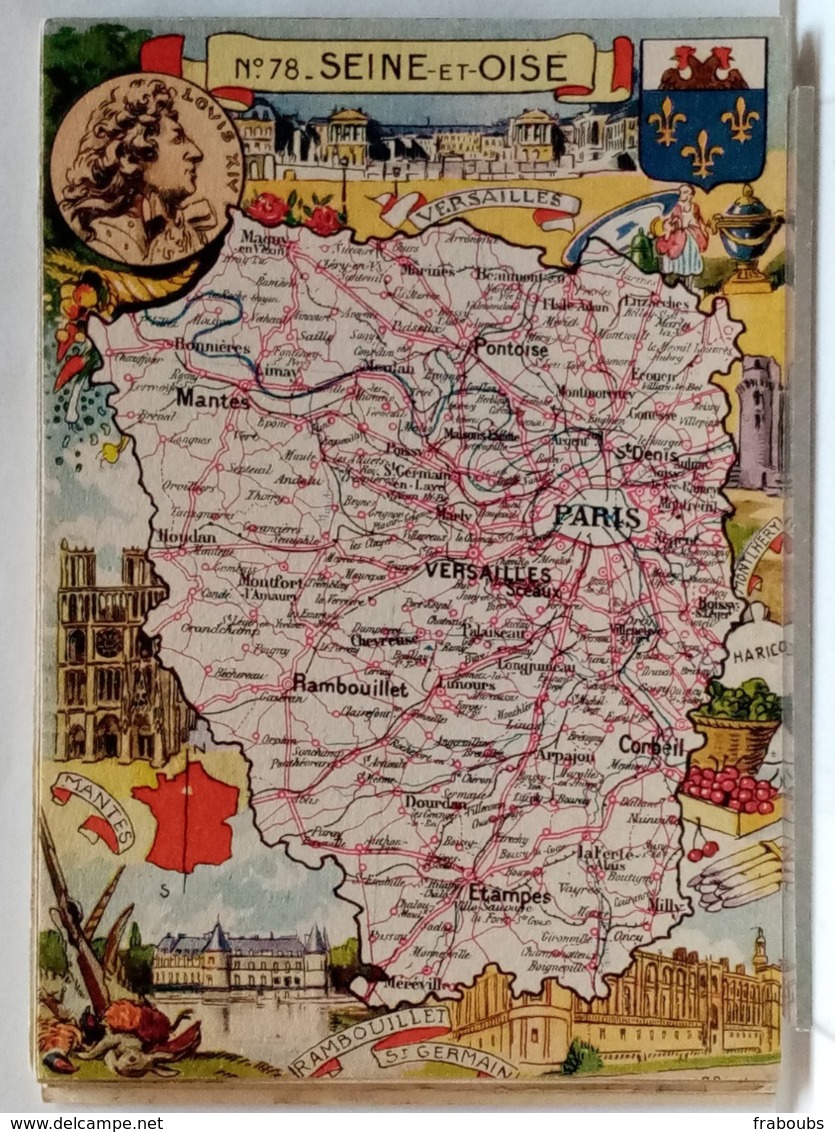 CARTE GEOGRAPHIQUE PINCHON N° 78 - SEINE ET OISE - BLONDEL LA ROUGERY 1945 - Other & Unclassified