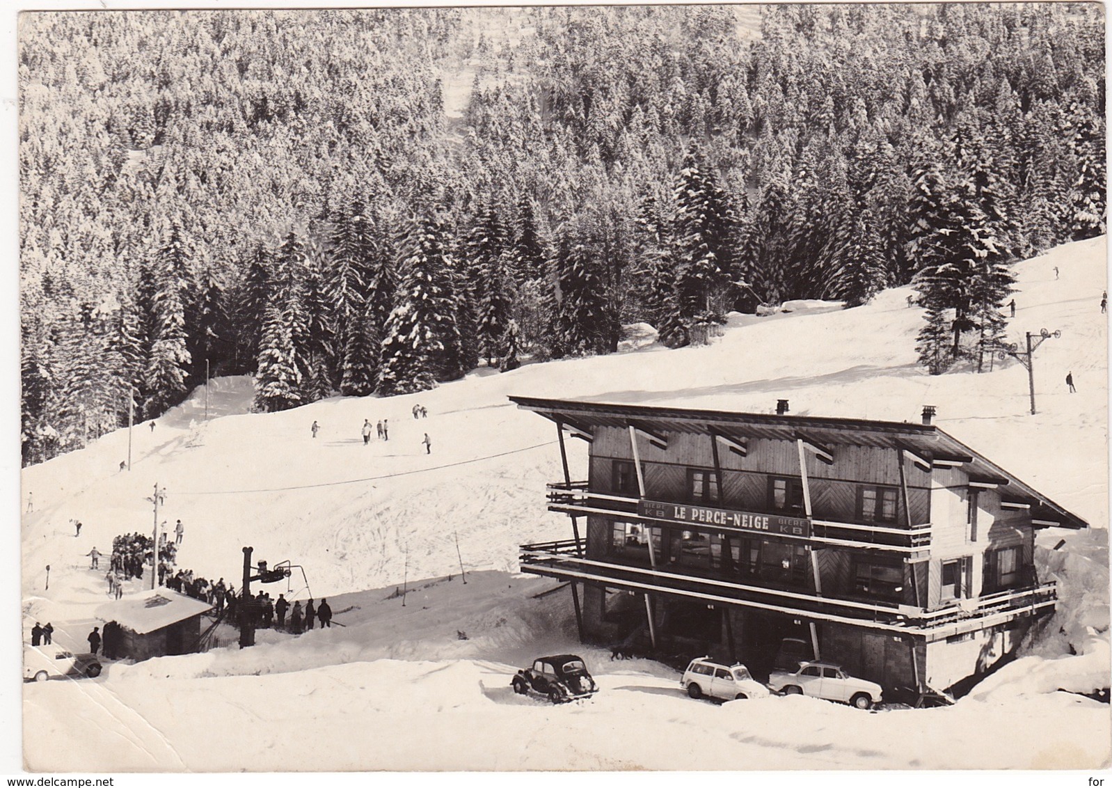 38 : SAINT-PIERRE-d'ENTREMONT : Station Du Planolet ( C.p.s.m. - Photo Véritable - Grand Format ) - Automobile Traction - Saint-Pierre-d'Entremont