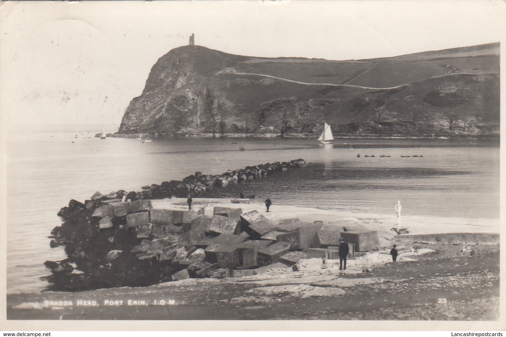 Postcard Bradda Head Port Erin Head I O M Isle Of Man PU 1957 To Mr Young In Hyde  My Ref  B13988 - Isle Of Man