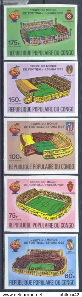 Congo 472 Non Dentelé Imperforate PA N°280/285 Football Soccer Coupe Du Monde Espana 82 MNH ** - Ungebraucht