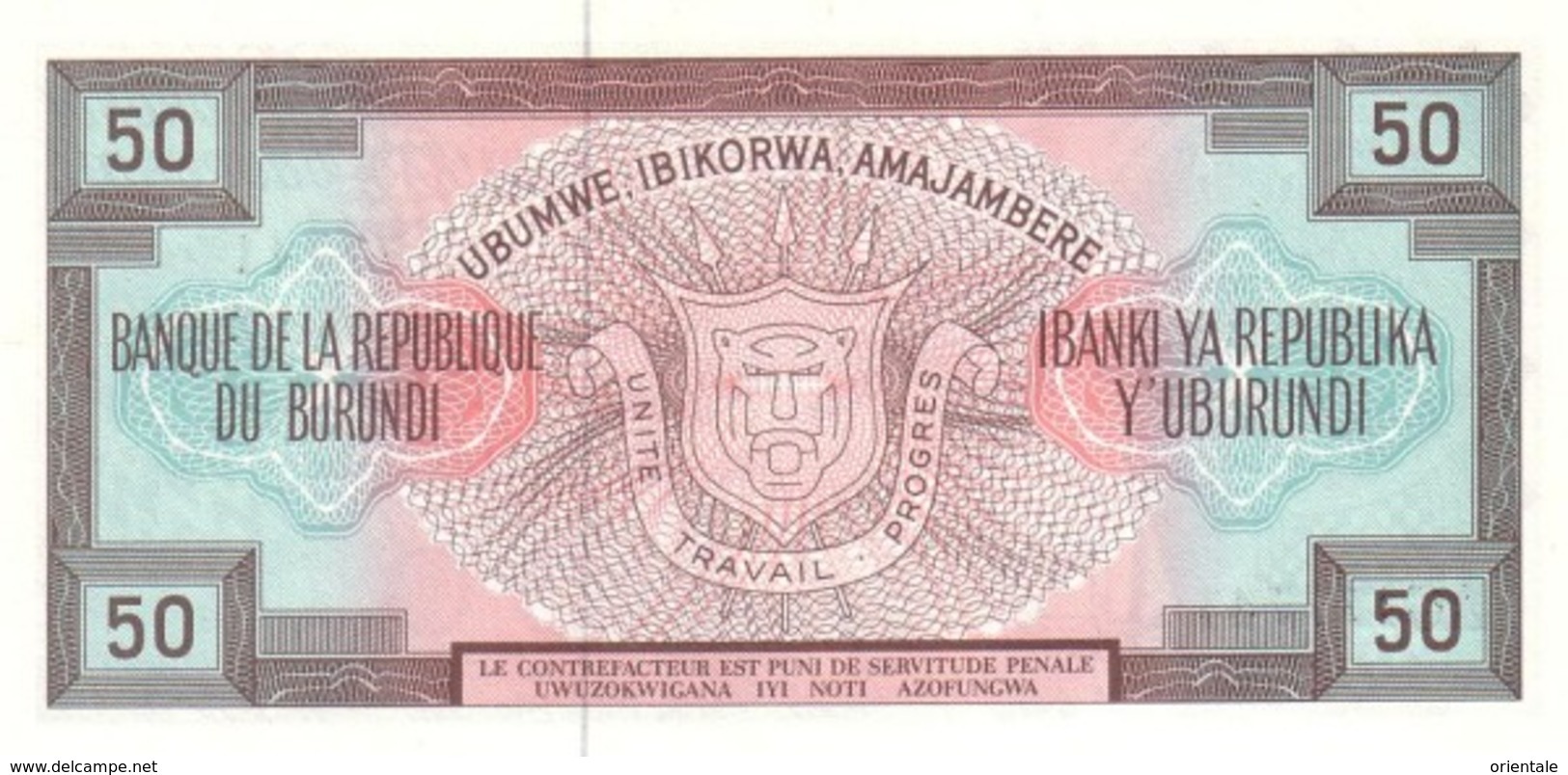 BURUNDI P. 28a 50 F 1979 UNC - Burundi