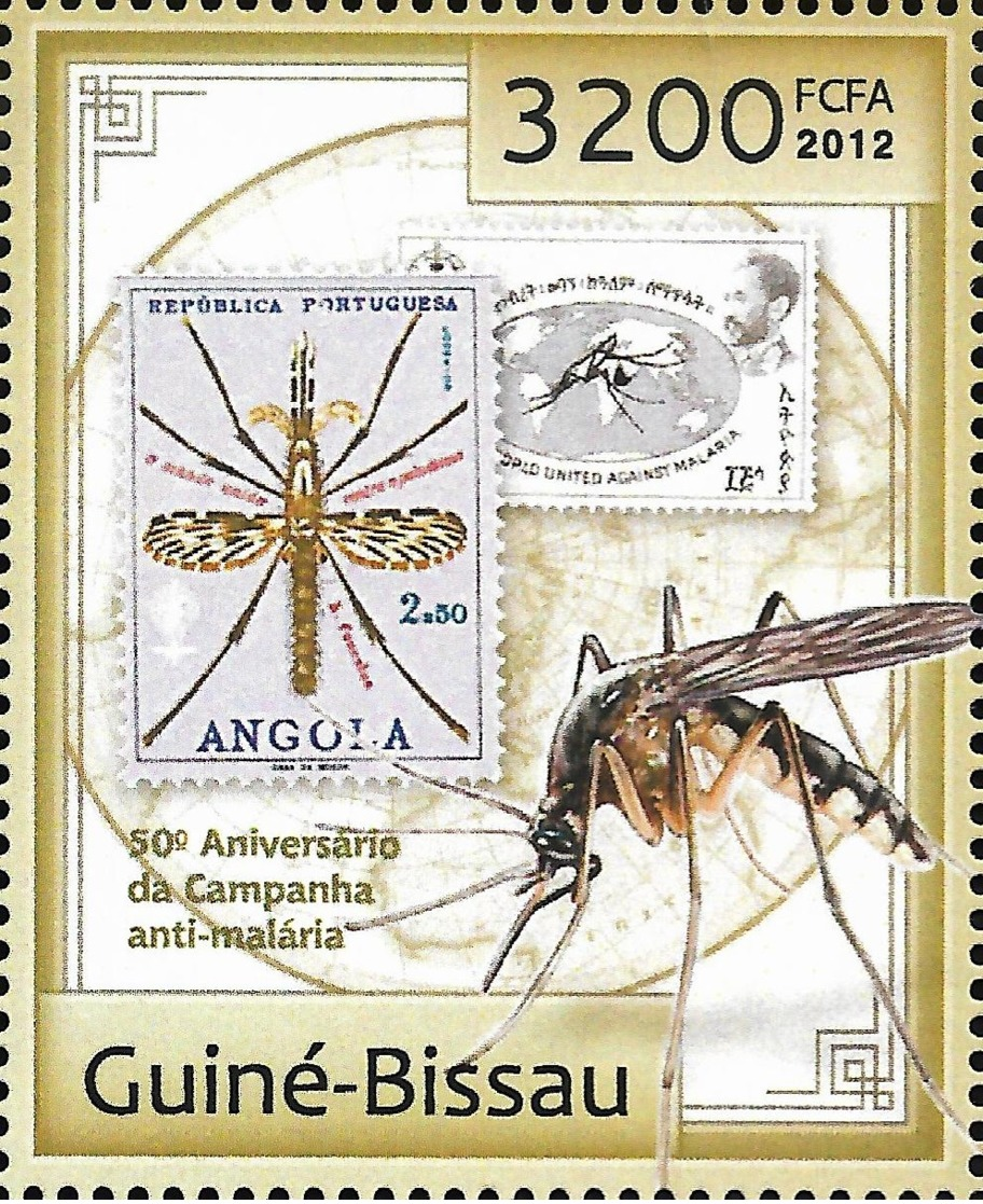 Guinea Bissau Anti Malaria Campaign Stamp On Stamp Mosquito 1v Michel:6386 - Other & Unclassified