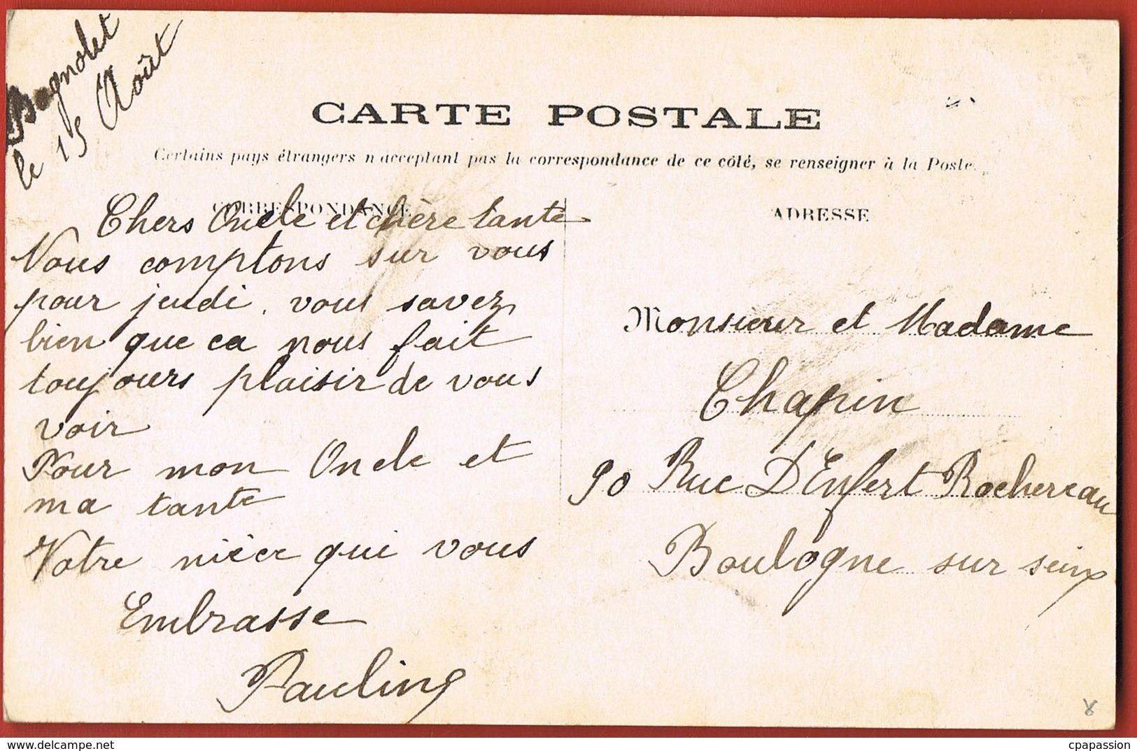 CPA 93- BAGNOLET -MONTREUIL- Rue Des Mézières - Animée -voyagée 1916 -scans Recto Verso- Paypal Sans Frais - Bagnolet