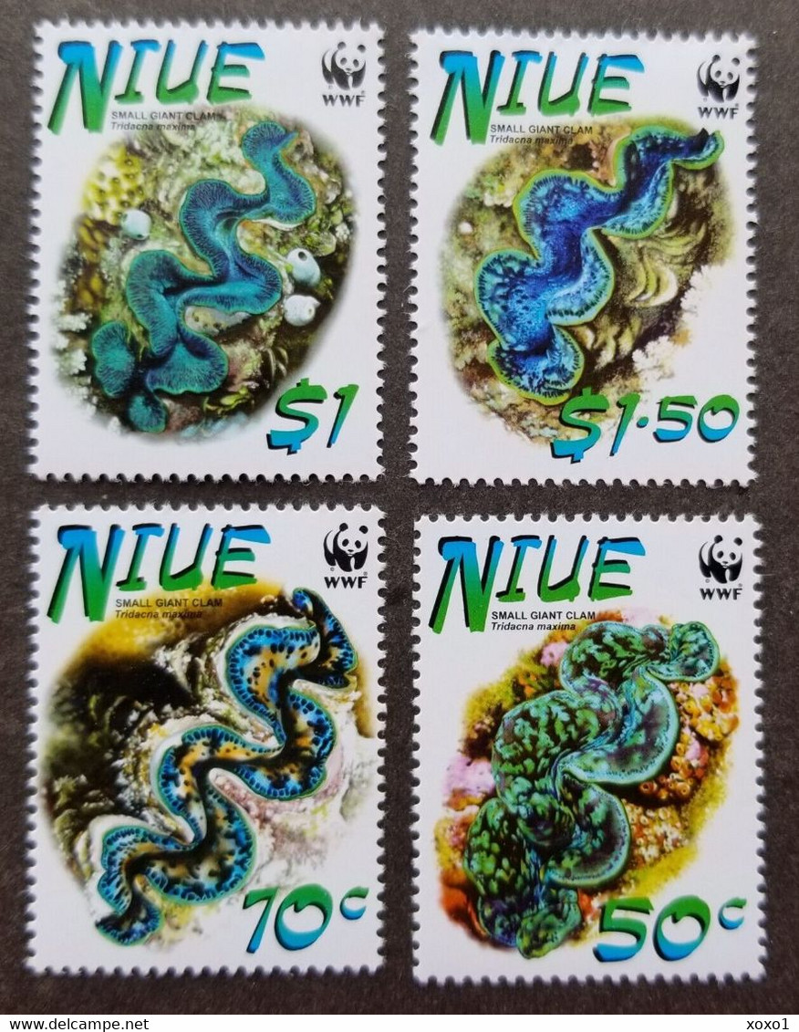 Niue 2002 Mi.No. 973 - 976 Marine Life WWF SHELLS Maxima Clam (Tridacna Maxima) 4v MNH**  5,00 € - Unused Stamps