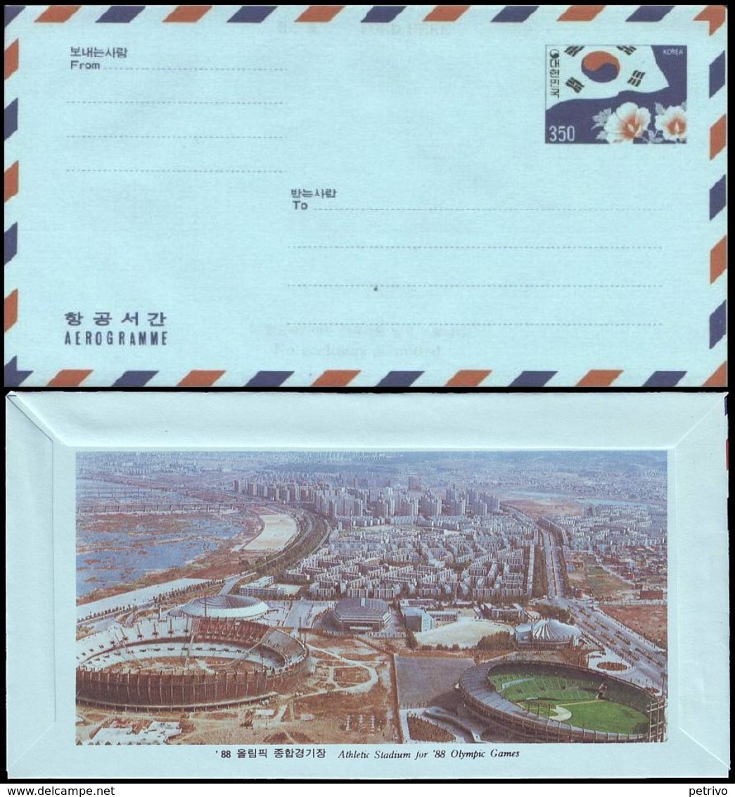 Korea - 1986 F - Olympic Games 1988 - Aerogram - Estate 1988: Seul
