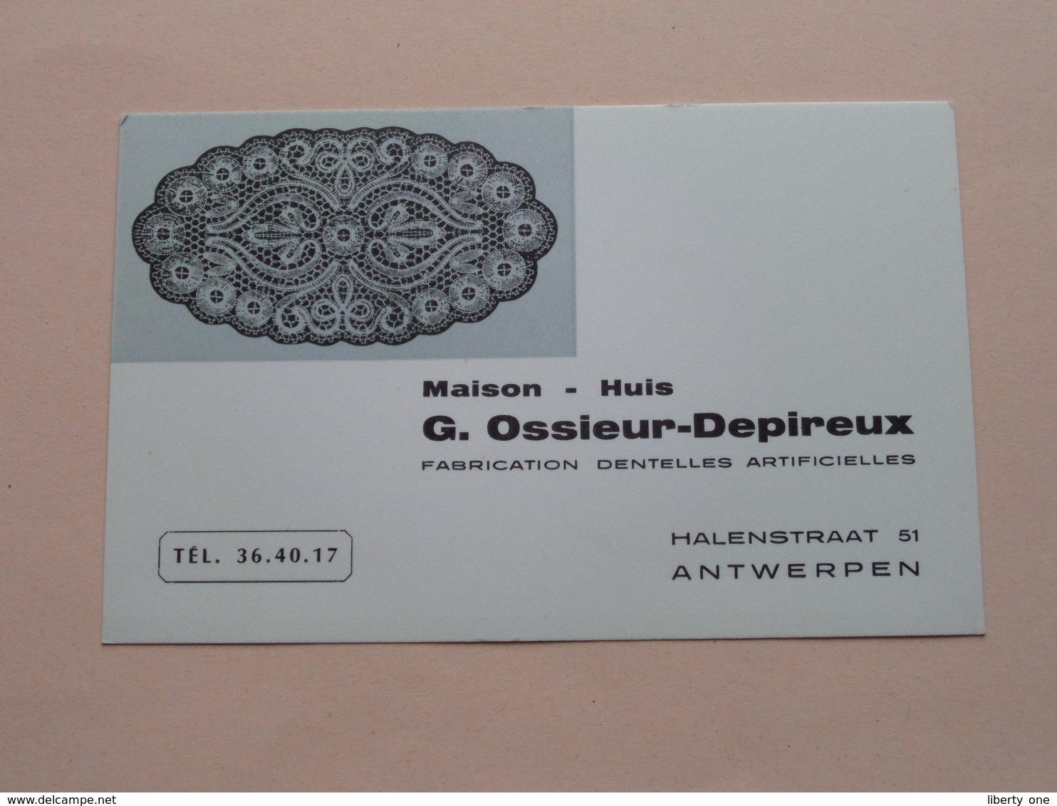 Maison OSDE Antwerpen HALENSTRAAT 51 Rue De Halen OSSIEUR-DEPIREUX Dentelles / Kant ( Zie Foto's ) 2 Pcs. ! - Visiting Cards
