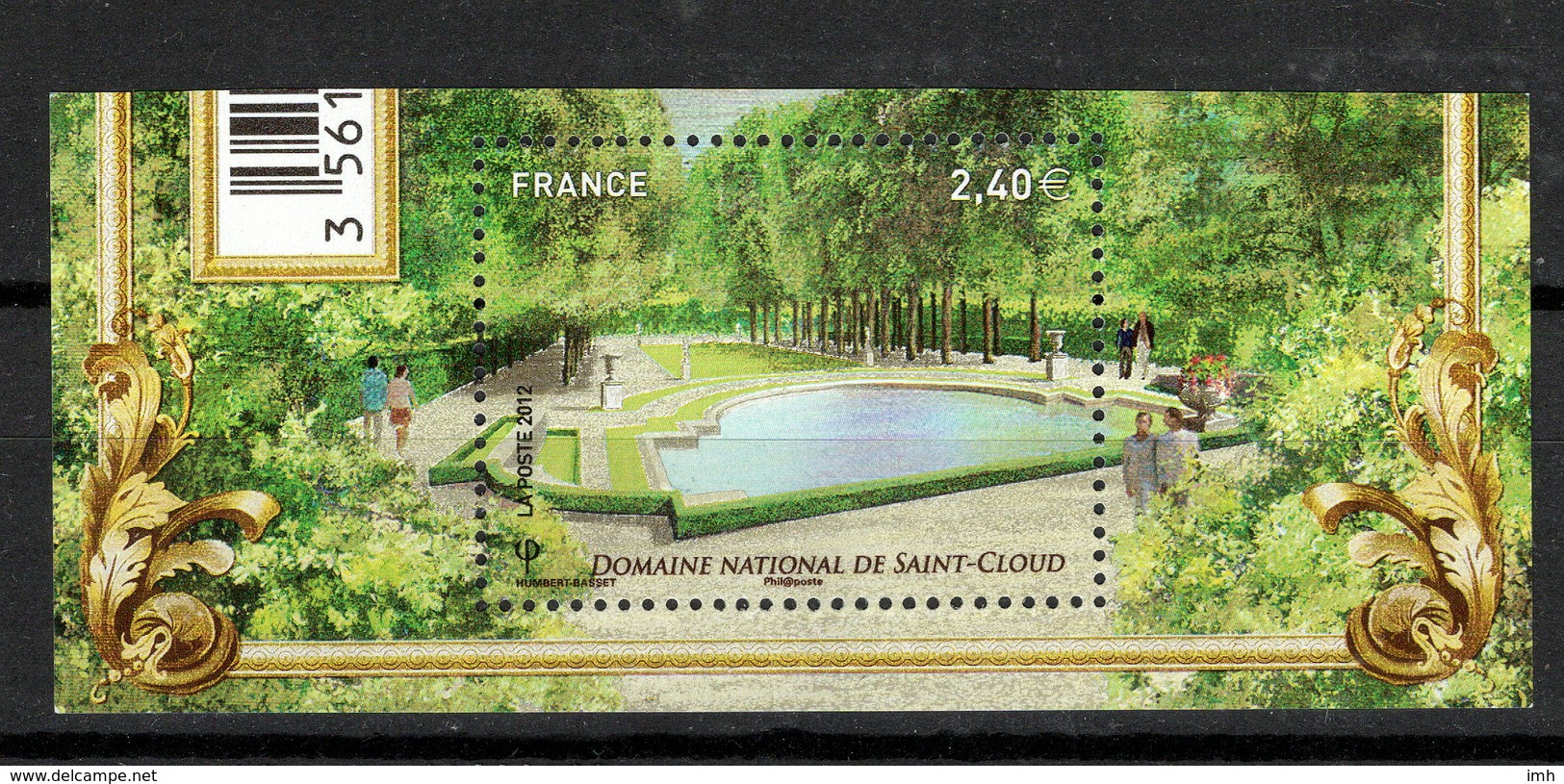 France 2012 Saint Cloud Park €2.4  Very Fine Used Circular - Usati