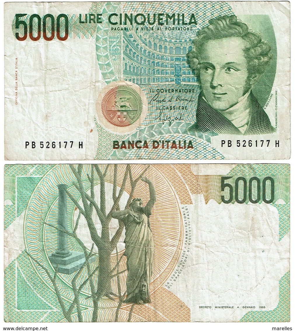 Italie. Billet De 5000 Lires. 1985 - [ 9] Collections