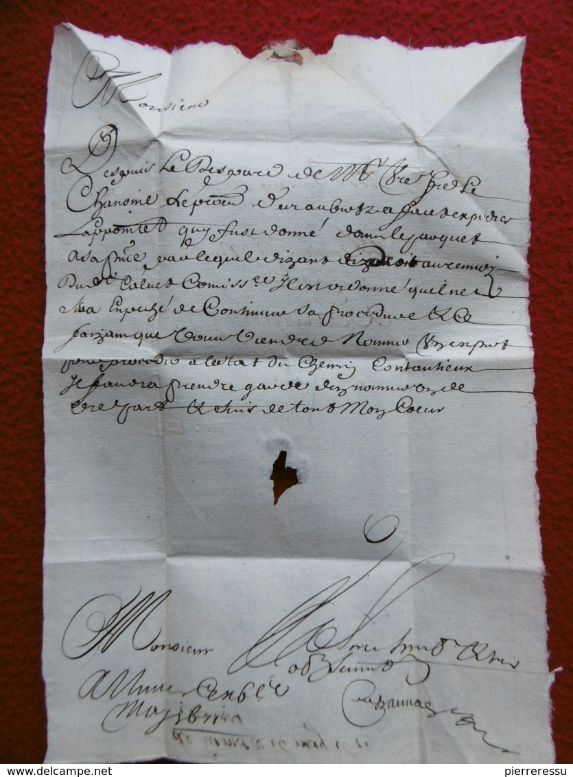 LAC PRÉCURSEUR NIMES A AVIGNON 1671 PORT DU 2 SOLS - ....-1700: Précurseurs