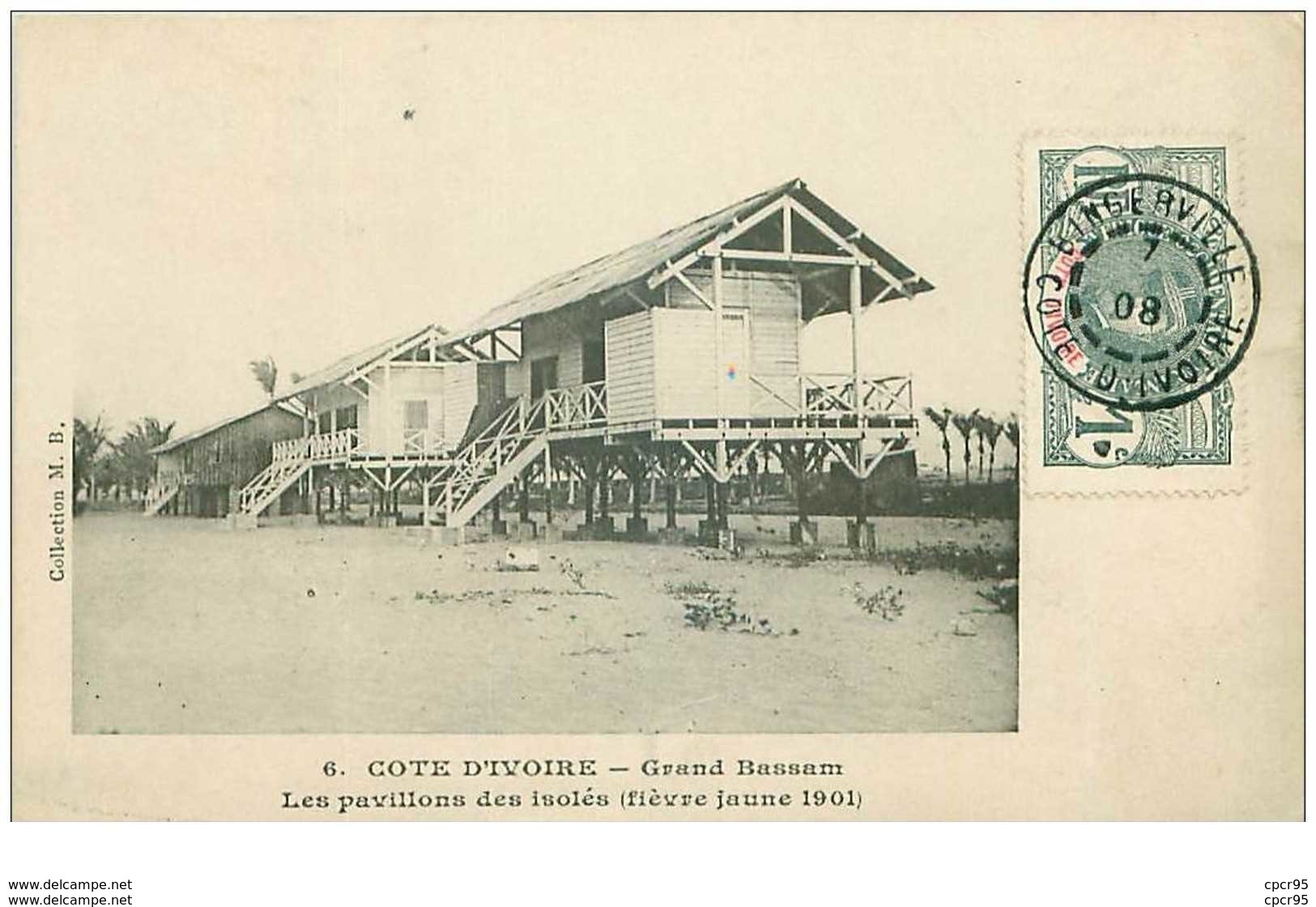 COTE D'IVOIRE.n°31146.GRAND BASSAM.LES PAVILLONS DES ISOLES.FIEVRE JAUNE 1901 - Ivory Coast