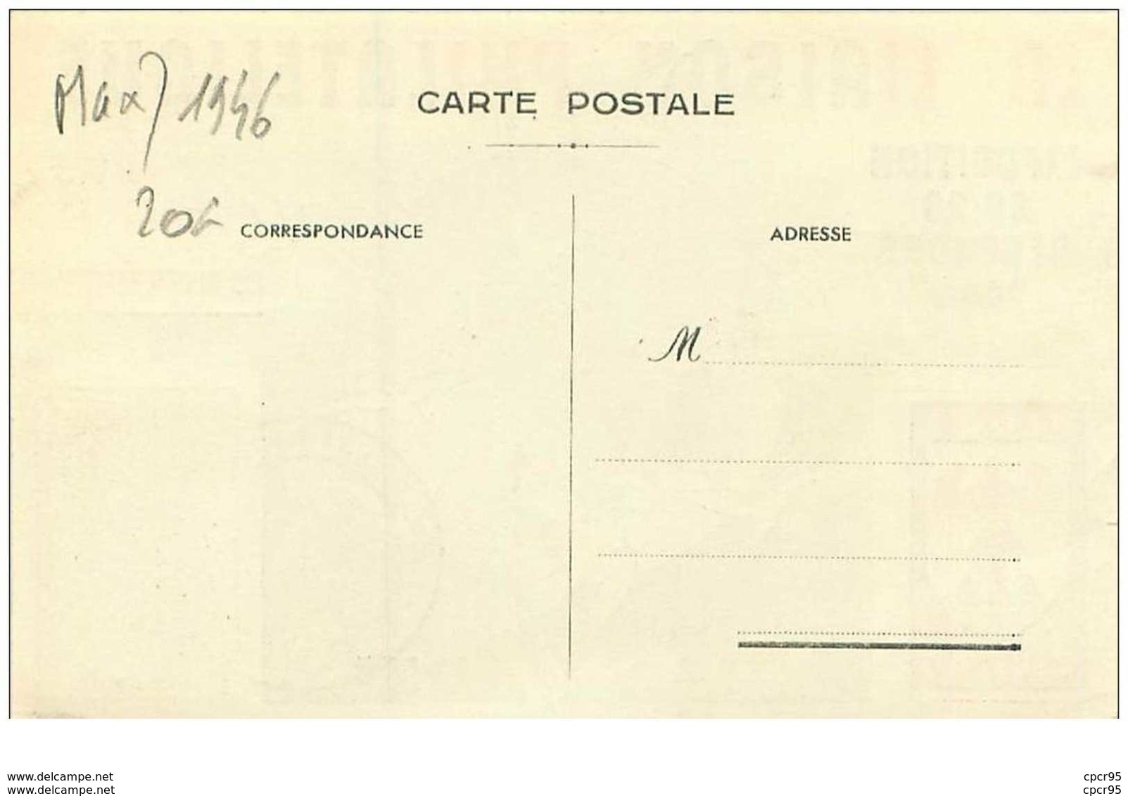 FRANCE.n°19952.CARTE MAXIMUM.1946.LA LIAISON PHILATELIQUE.EXPOSITION28-29 DECEMBRE 1946 - 1940-1949