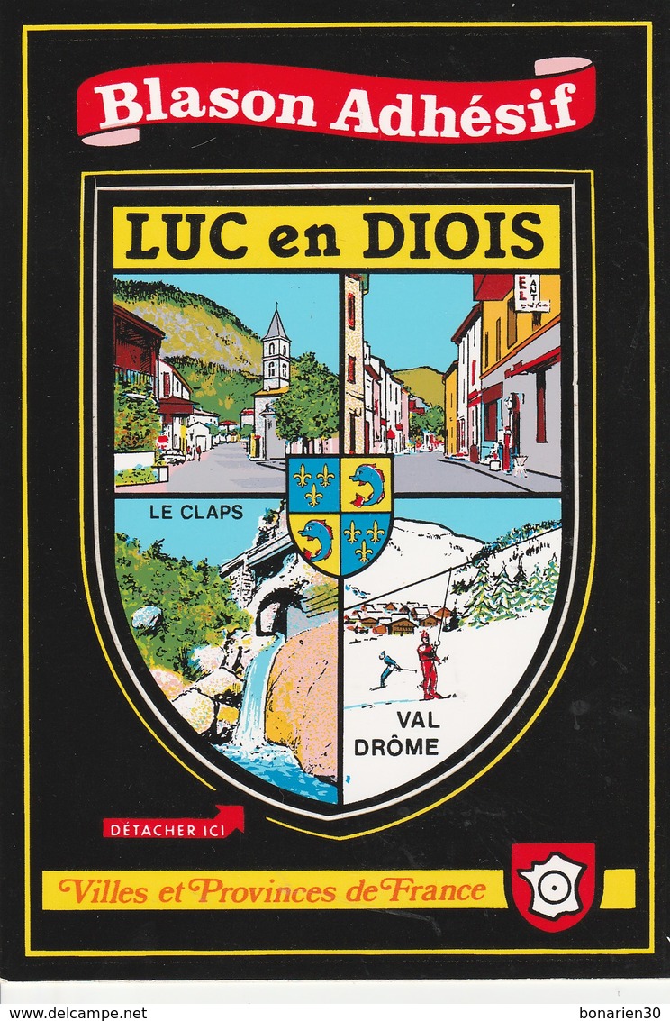 CPSM  26 LUC EN DIOIS  BLASON ADHESIF - Luc-en-Diois