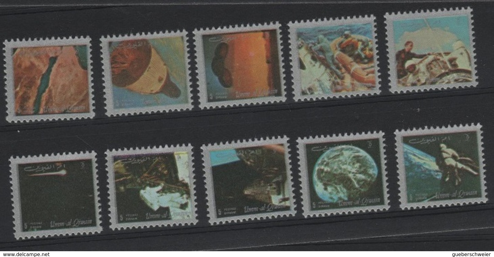 AST 194 - UM AL QIWAIN Série De 10 Val. Neufs** Mini Timbres Conquête De L'espace - Umm Al-Qiwain