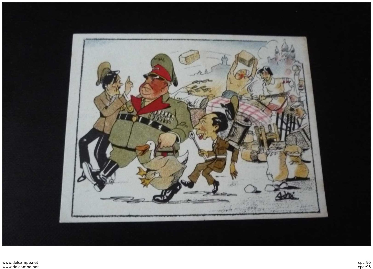 Militaire 39/45.n° 42164. Hitler Et Ses Generaux. Illustrateur Asti.14x10.5 Cm. - Guerre 1939-45