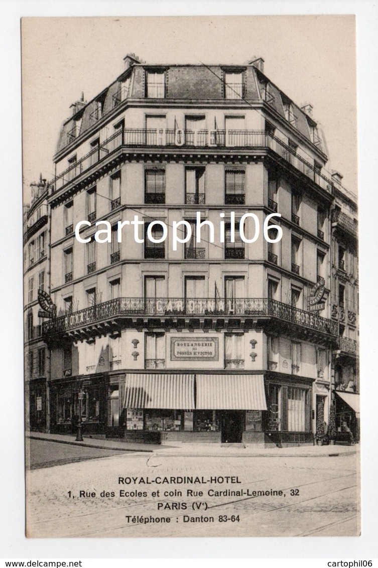 - CPA PARIS (75) - ROYAL-CARDINAL-HOTEL - 1, Rue Des Ecoles Et Coin Rue Cardinal-Lemoine, 32 - - Bar, Alberghi, Ristoranti