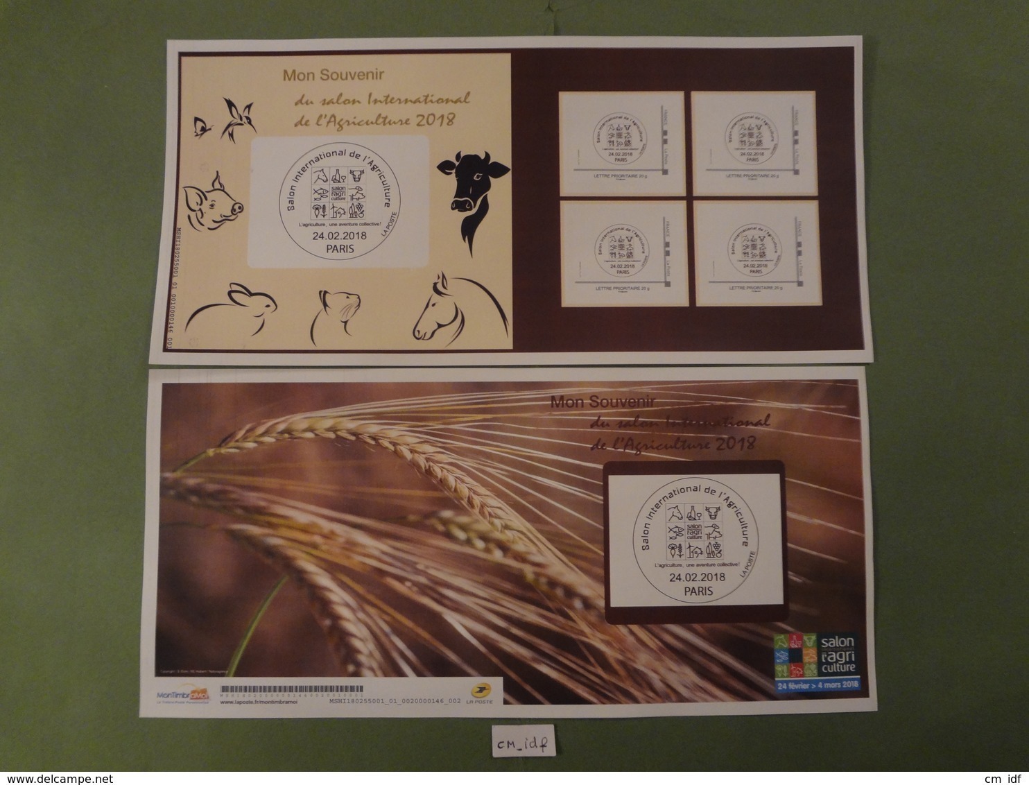 2018 MON SOUVENIR DU SALON INTERNATIONAL DE L'AGRICULTURE 2018   COLLECTOR De 4 Timbres Lettre Prioritaire 20g ADHÉSIF - Collectors