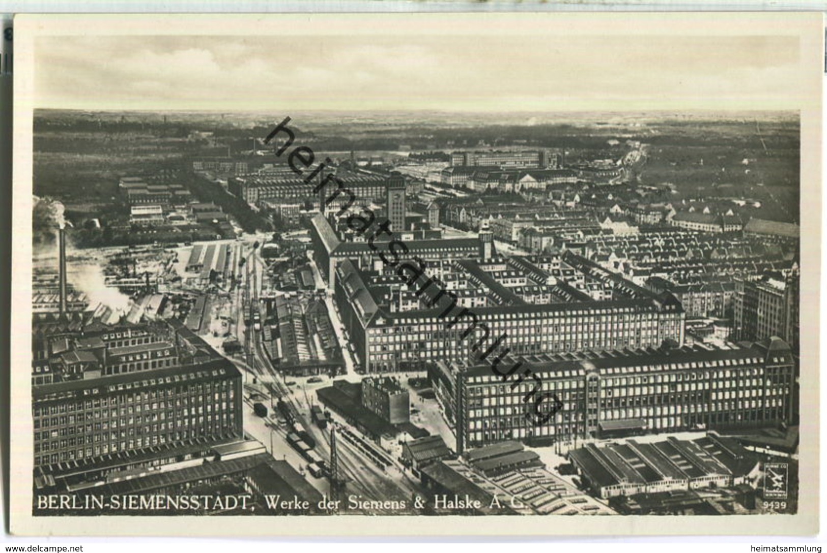 Berlin-Siemensstadt - Werke Siemens & Halske - Fliegeraufnahme 30er Jahre - Verlag Klinke & Co. Berlin - Spandau