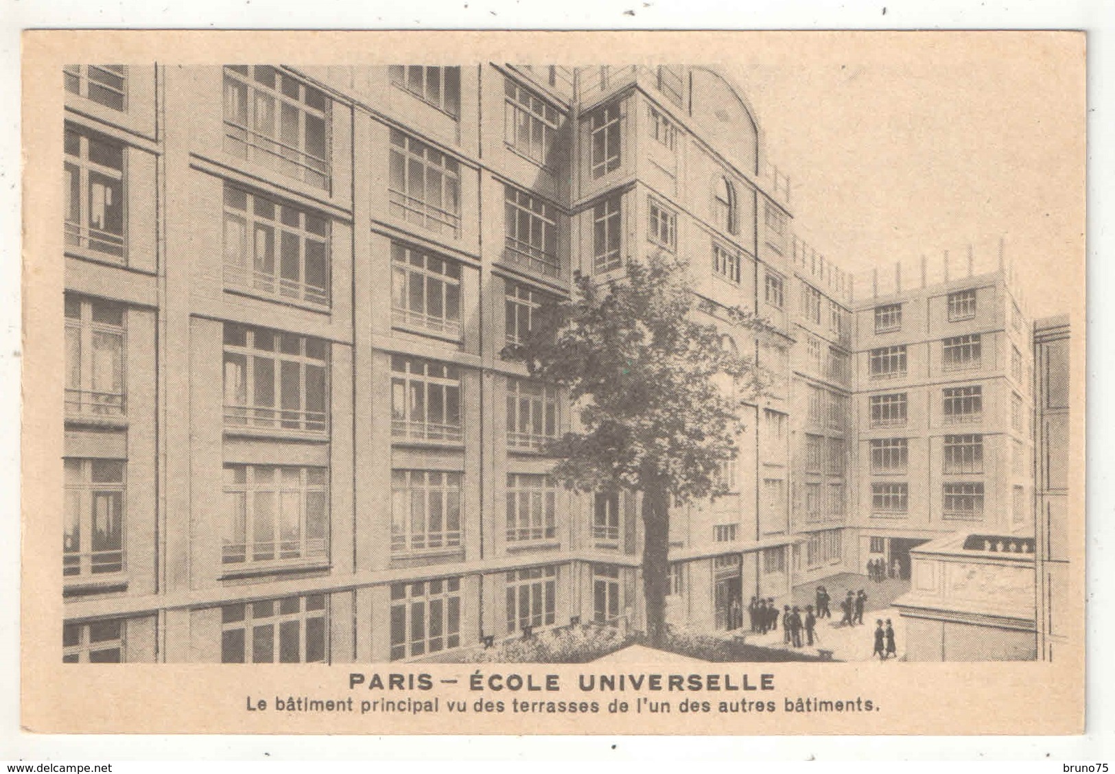 75 - PARIS - Ecole Universelle - Le Bâtiment Principal Vu Des Terrasses De L'un Des Autres Bâtiments - Enseignement, Ecoles Et Universités
