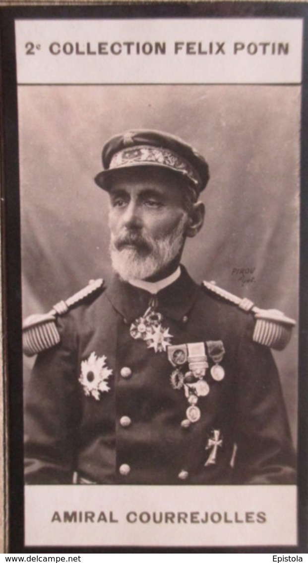 ► Amiral Charles Courrejolles Né à Vervins - Campagne Cochinchine  Sénégal -Préfet Maritime De Lorient -Felix POTIN 1908 - Félix Potin