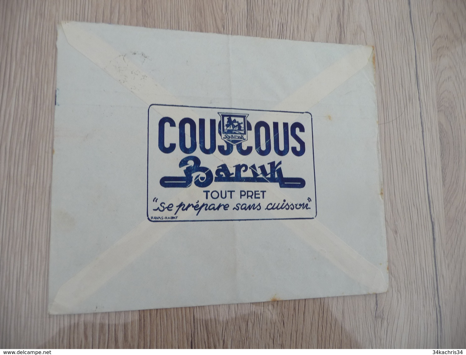 Lettre Illustrée Colonies Françaises Maroc  1 TP Pub Par Avion Couscous Baruk Rabat Pour Uzerche 1940 - Covers & Documents