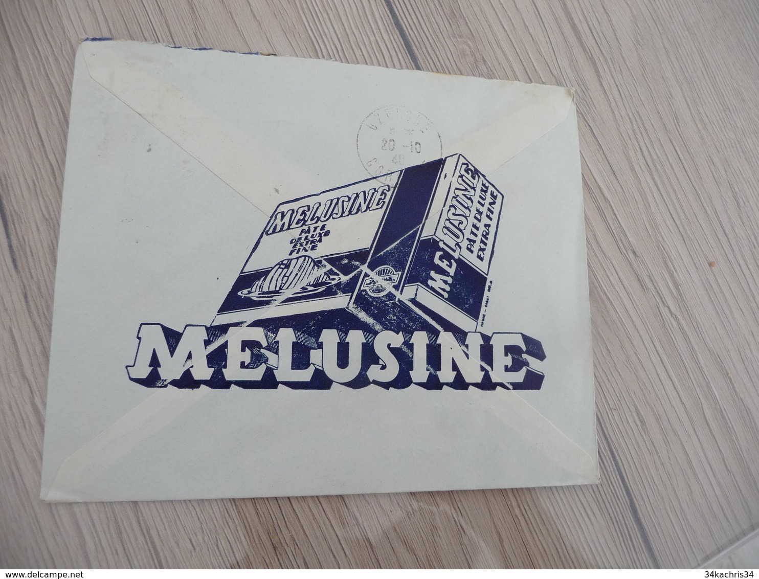 Lettre Illustrée Colonies Françaises Maroc  1 TP Pub Par Avion Pâte Mélusine  Rabat Pour Uzerche 1940 - Brieven En Documenten