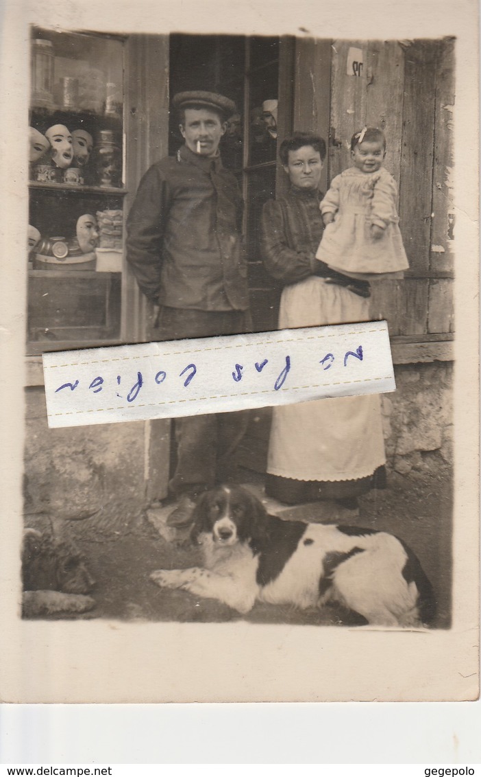 FERE En TARDENOIS -  Epicerie - Vente De Masques ( Carte Photo écrite En 1911 ) - Fere En Tardenois