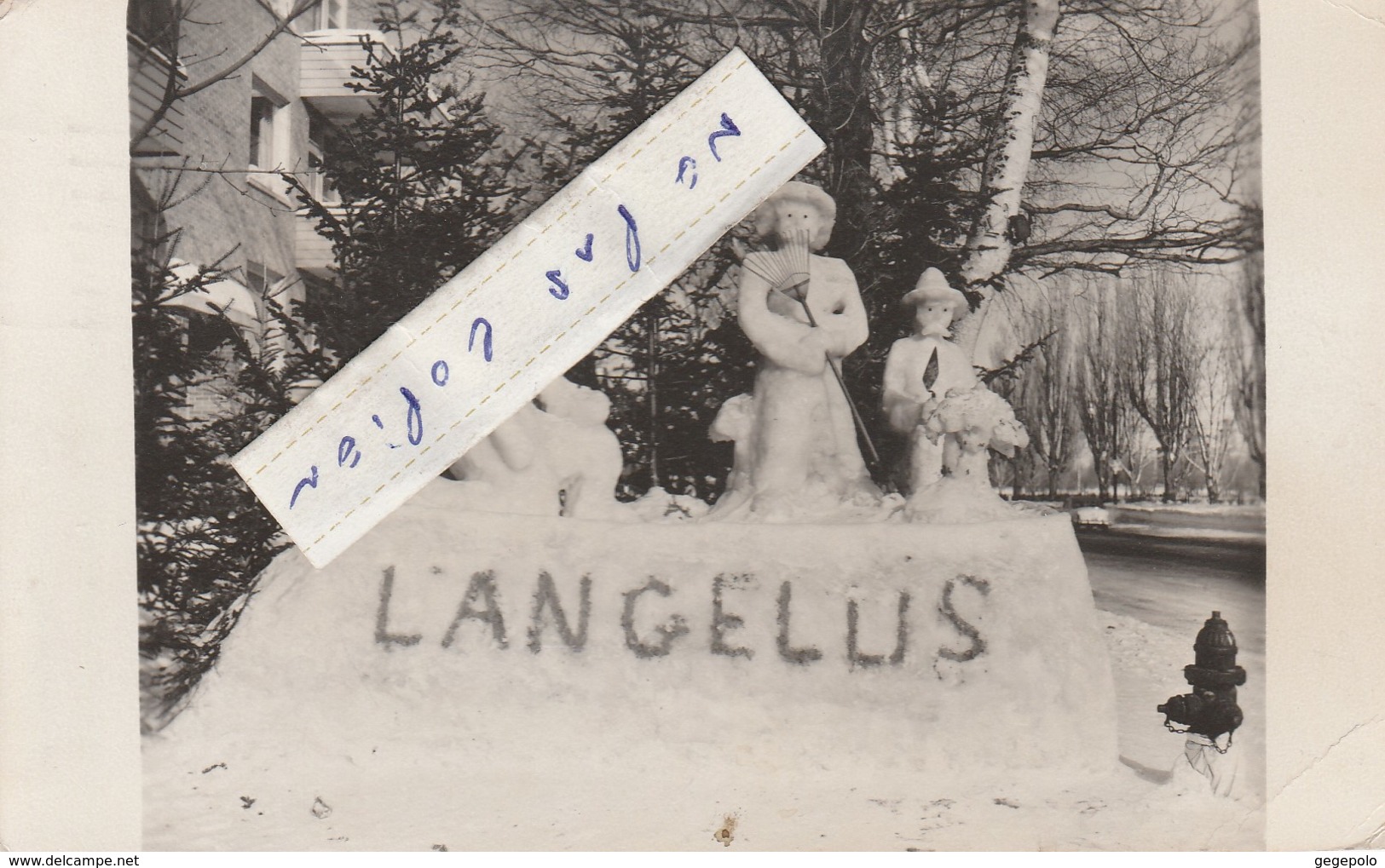 TROIS RIVIERES - Bonhomme De Neige L'ANGELUS   ( Carte Photo écrite En 1959 )  à Destination De Vierzon - Cher En France - Trois-Rivières