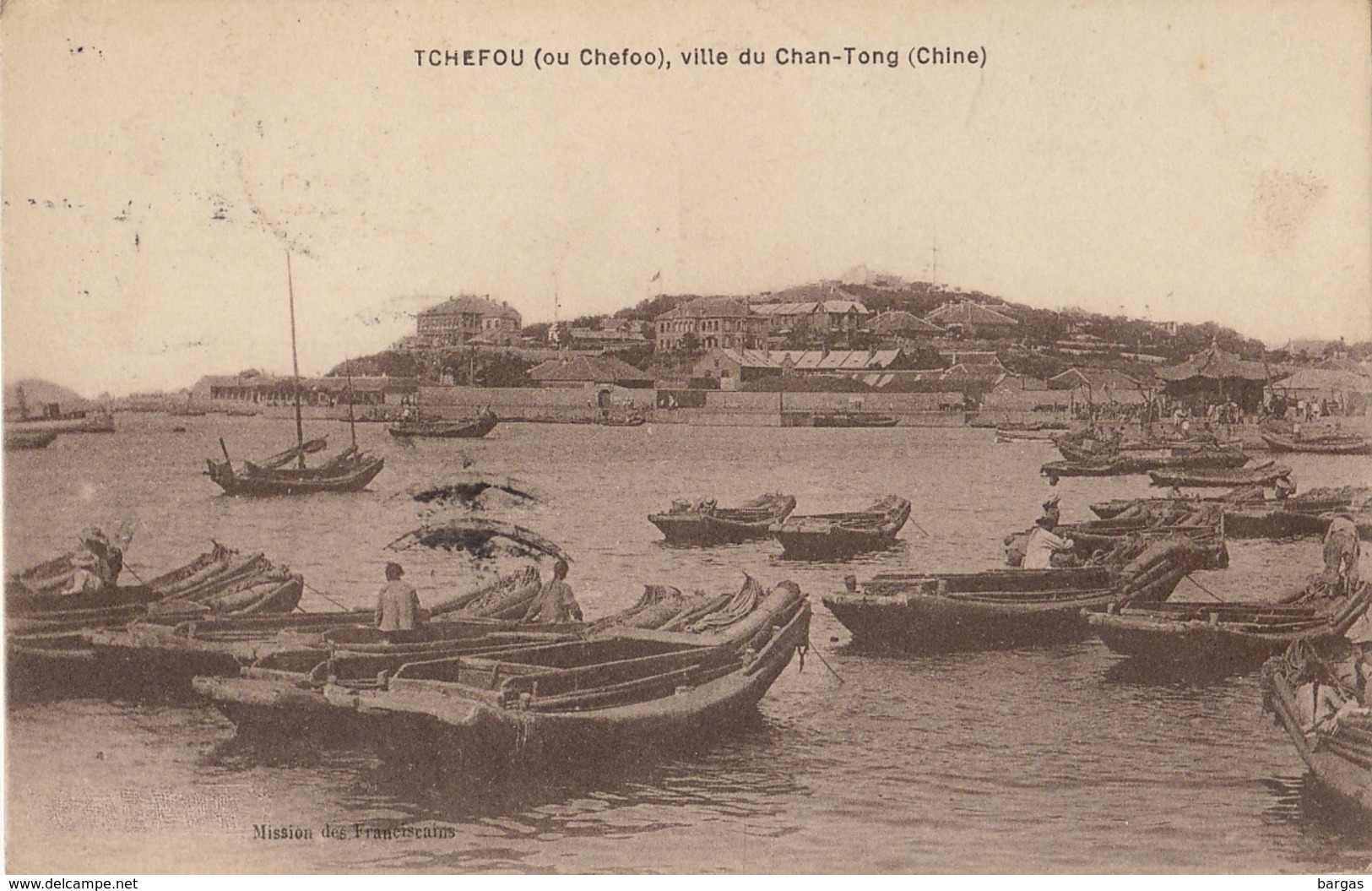 Carte Chine China Tchefou Ou Chefoo Ville Du Chan Tong - China