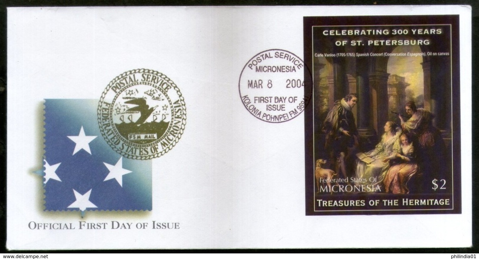 Micronesia 2003 St. Petersburg Museum Paintings Art Sc 585 M/s FDC # 16569 - Other & Unclassified