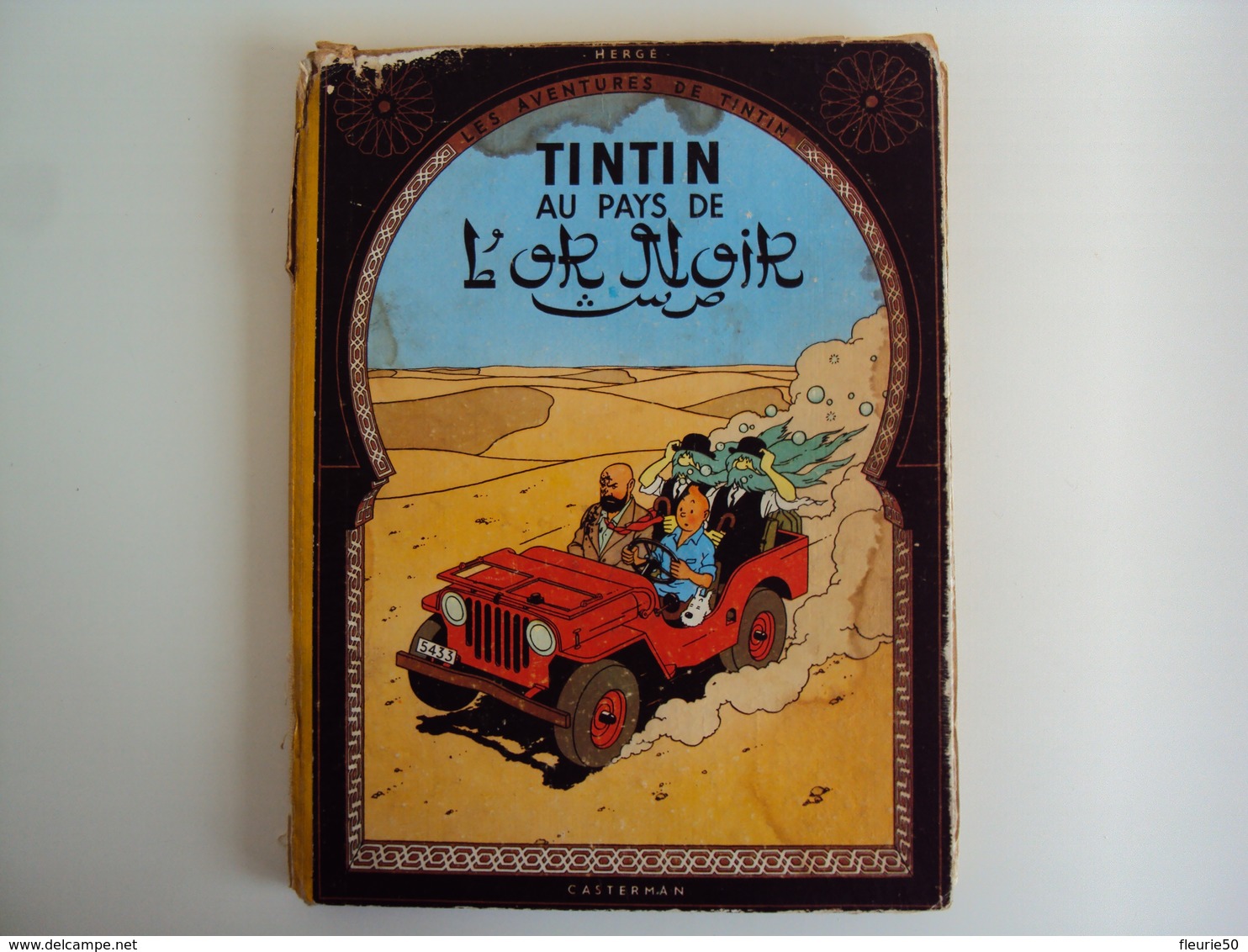 B.D. TINTIN AU PAYS DE L'OR NOIR. Edition Casterman 1950 Tournai (Belgique). - Hergé