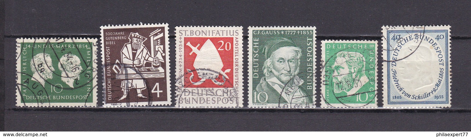 BRD - 1954/55 - Michel Nr. 197/199+204+209/10 - Gest. - Used Stamps