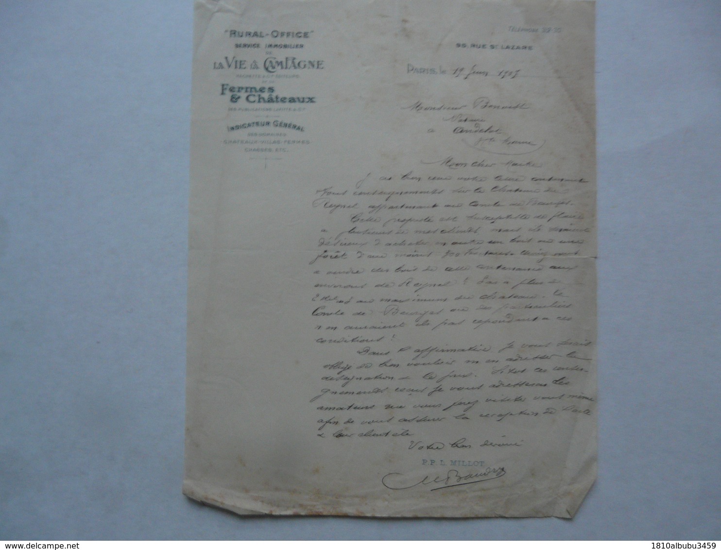 VIEUX PAPIERS - DOCUMENTS COMMERCIAUX : Lettre Adressée à Un Notaire  - Andelot (Haute Marne) - 1900 – 1949