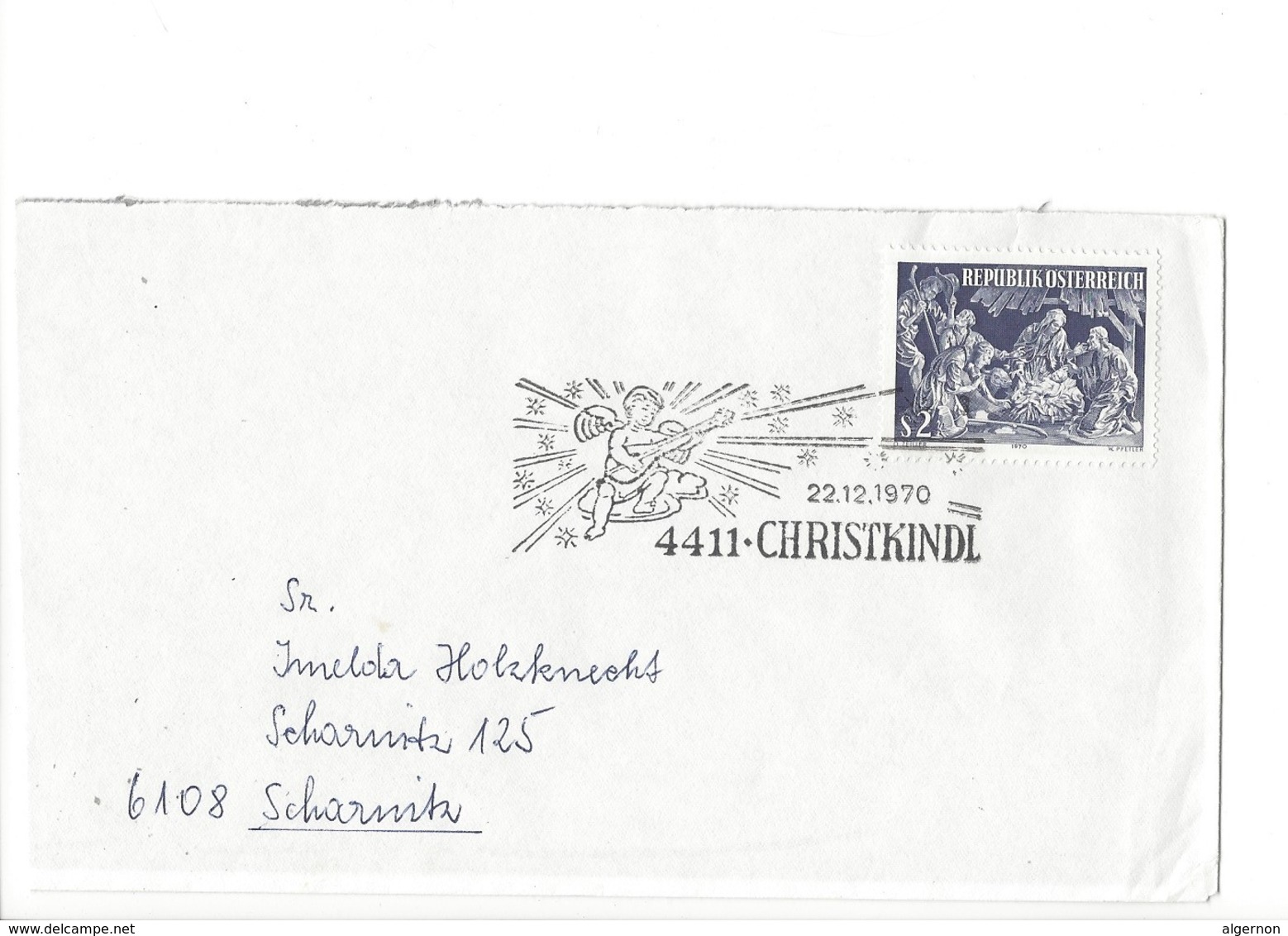 24172 - Christkindl 22.12.1970  Cover Lettre Pour Scharnik - Noël