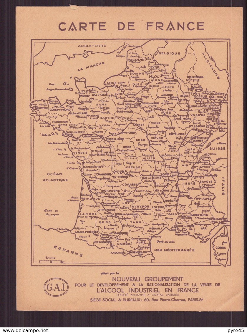 Protège-cahiers " L'alcool à Brûler " Pliure - Protège-cahiers