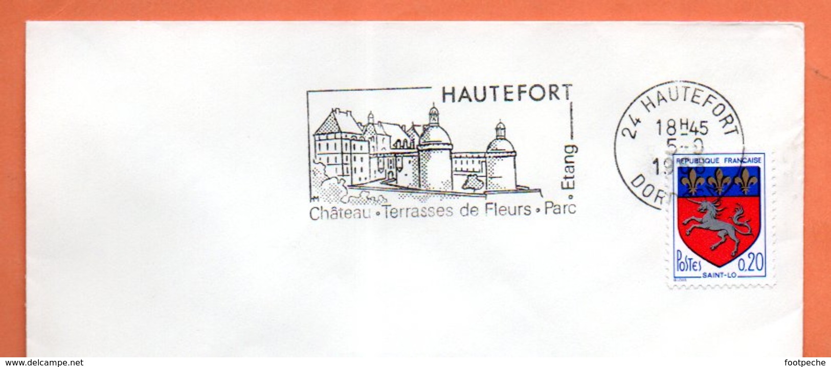 24 HAUTEFORT  CHATEAU   1968 Lettre Entière N° HI 221 - Sellados Mecánicos (Publicitario)