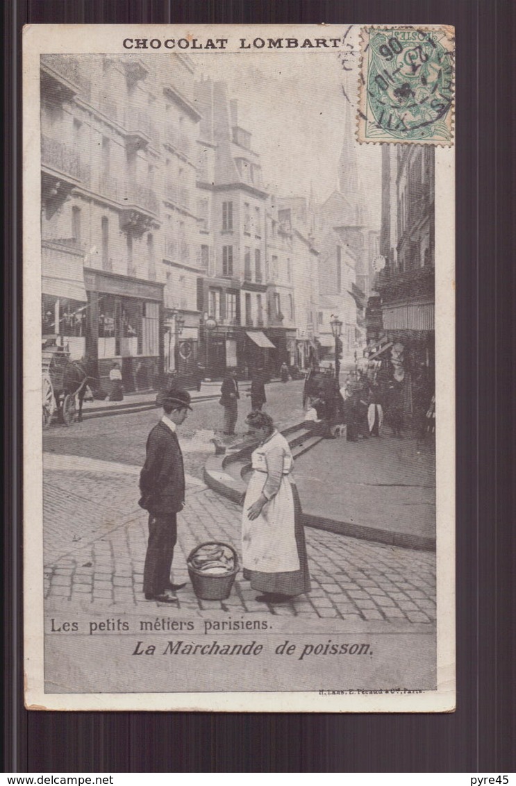 LES PETITS METIERS PARISIENS LA MARCHANDE DE POISSONS PUB CHOCOLAT LOMBART - Marchands Ambulants